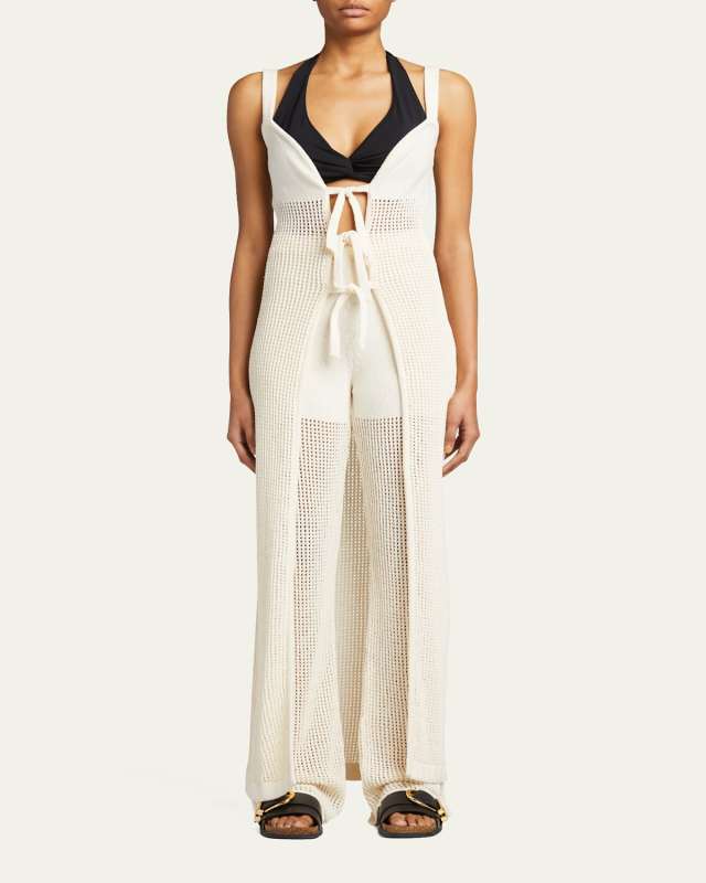 Kaela Full-Length Coverup Crochet Pants