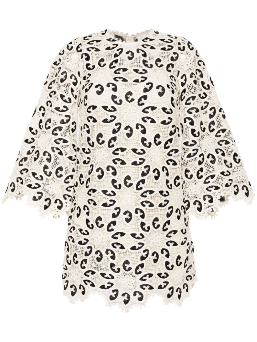 Ottie bobbin-lace mini dress