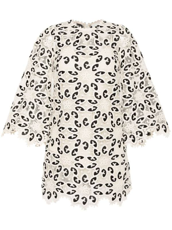 Ottie bobbin-lace mini dress