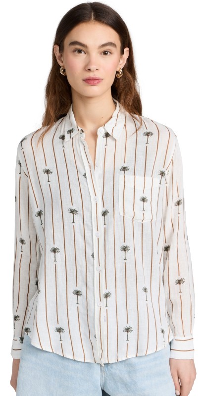 RAILS Charli Button Down Shirt Stripe Palms