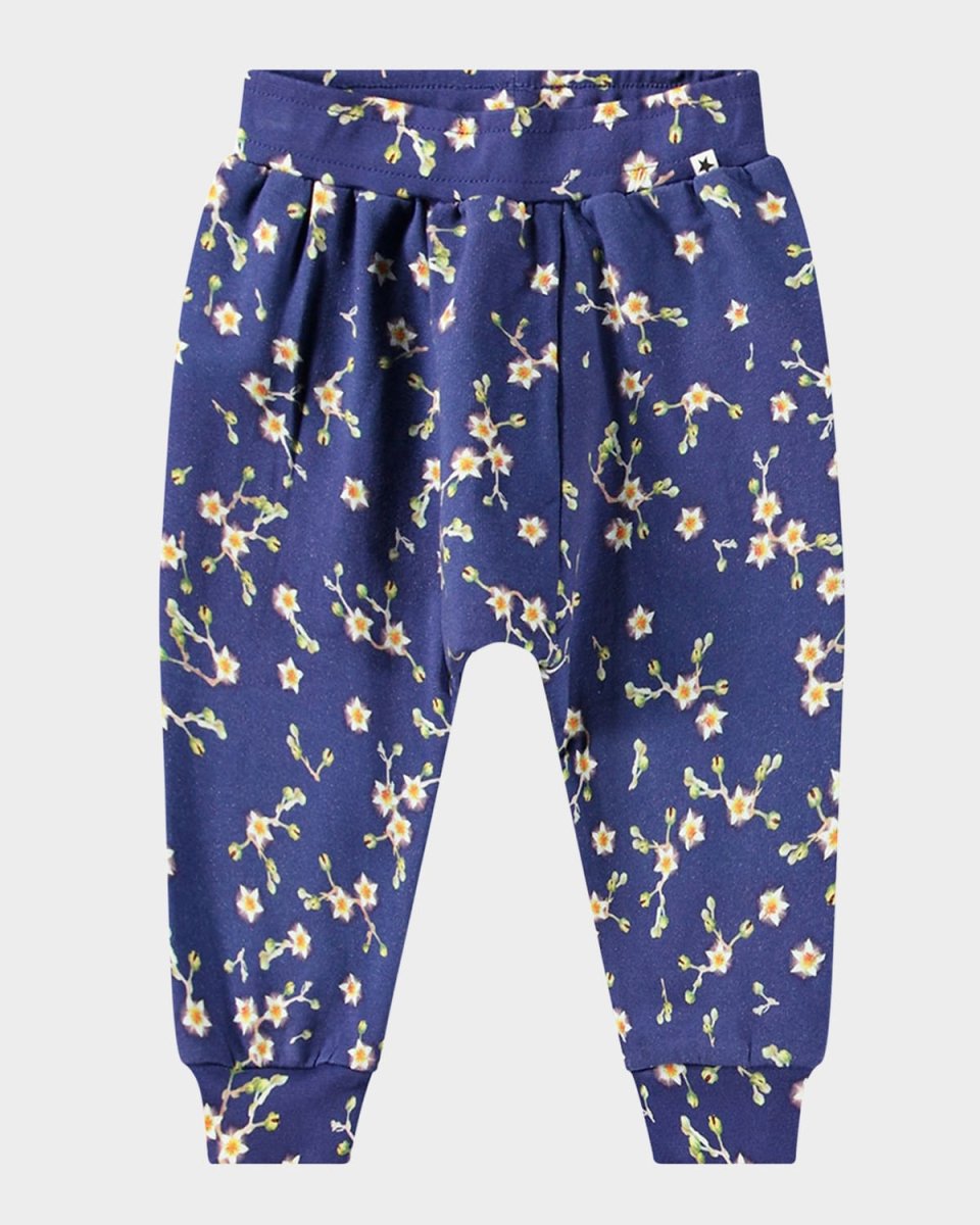 Girl's Sona Floral-Print Pants, Size 3M-