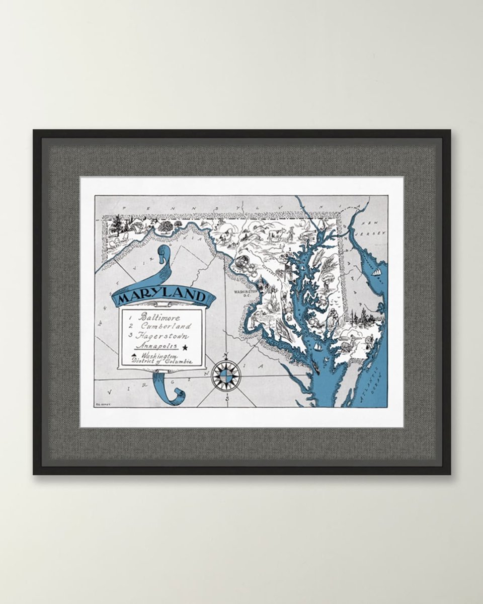 Pictorial Map of Maryland