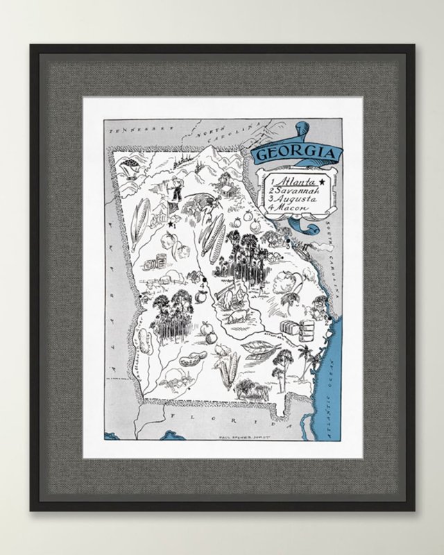 Pictorial Map of Georgia