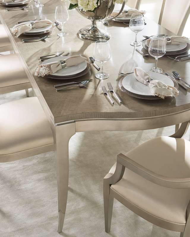 On A Silver Platter Dining Table with Leaves