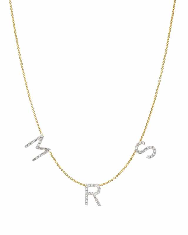 14k Diamond MRS Spaced Necklace