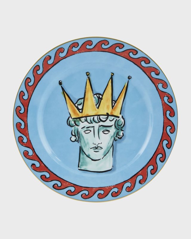 II Viaggio di Nettuno Blue Dinner Plate