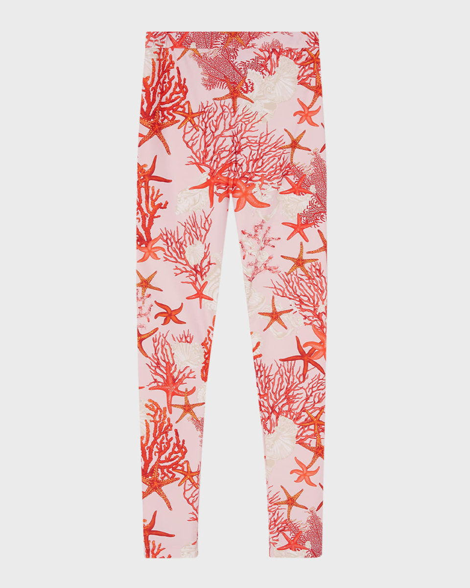 Holiday-Print Lycra Leggings