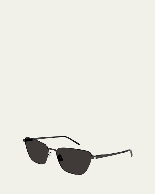 Oversized Metal Cat-Eye Sunglasses