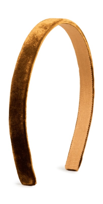 Jennifer Behr Lacey Velvet Headband Ruby