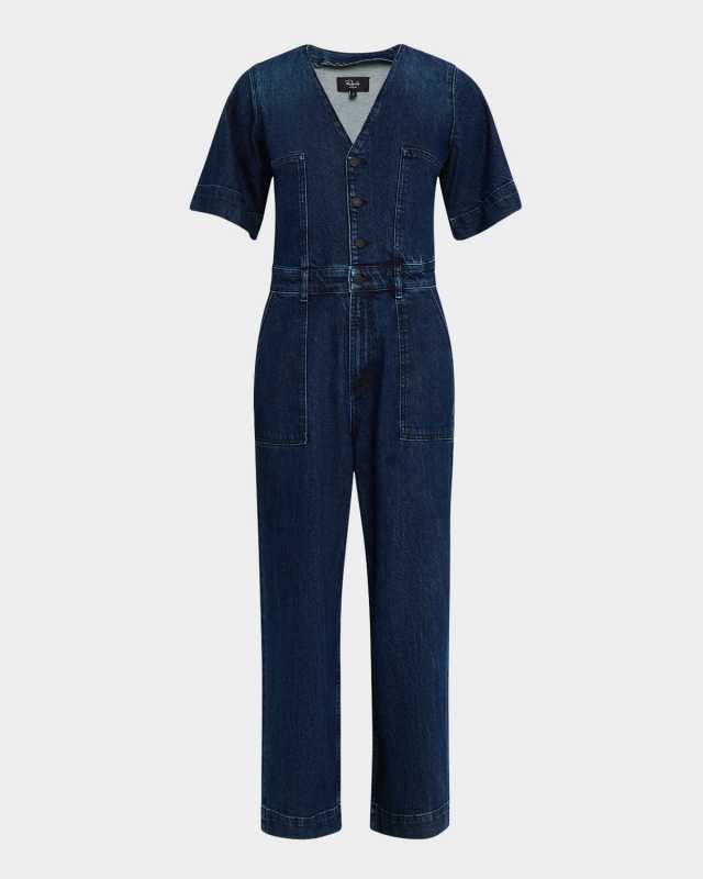 Palisades Wide-Leg Denim Jumpsuit