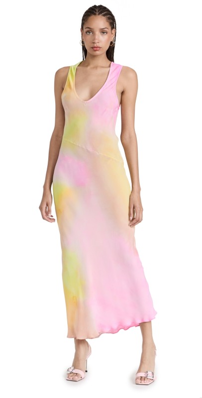 Raquel Allegra Valentina Maxi Dress Pink Cosmos