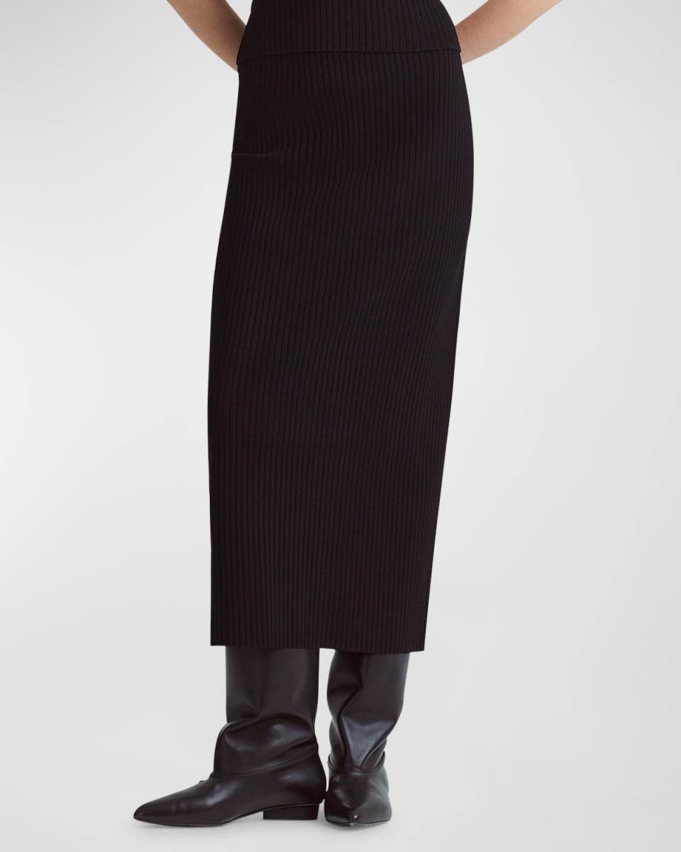 Wallenda Ribbed Midi Skirt