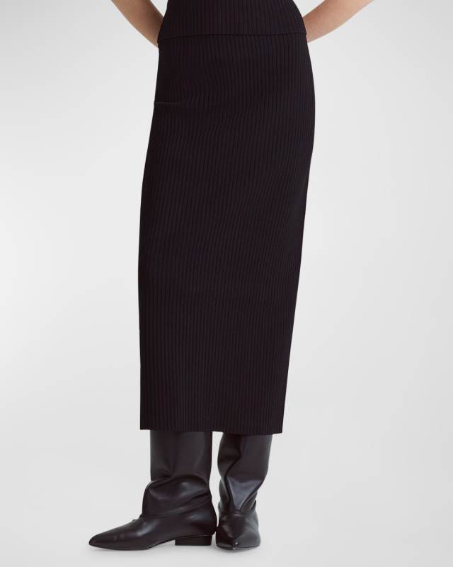 Wallenda Ribbed Midi Skirt