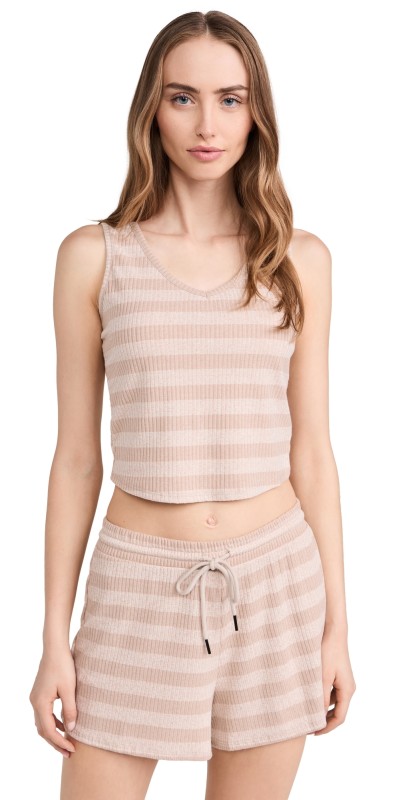 Honeydew Intimates All Set Shortie Set Wheat Stripe