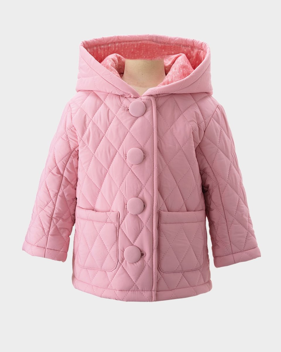 Girl's Hooded Quilted Jacket, Size 6M-