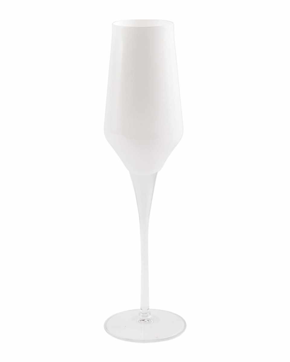 Contessa White Champagne Glass