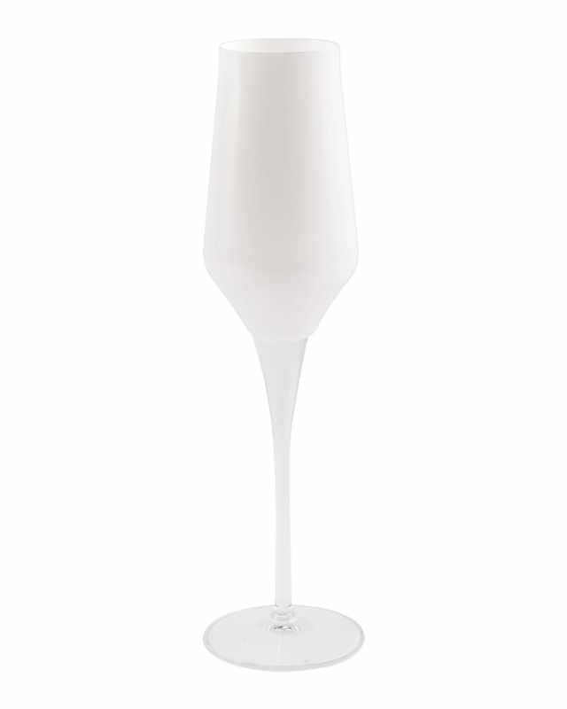 Contessa White Champagne Glass