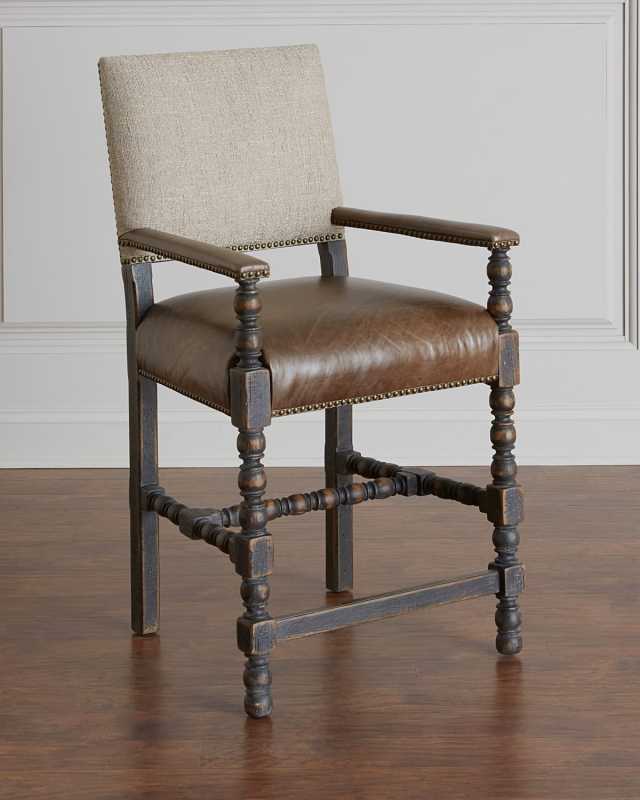 Casella Leather Counter Stool