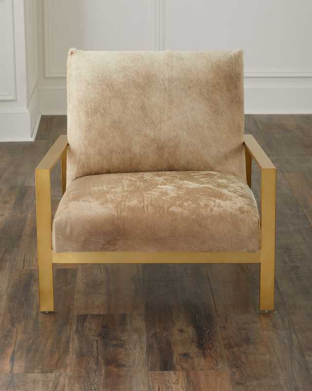 Eros Hair Hide & Metal Chair