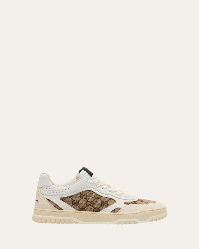 ReWeb GG Low-Top Leather Sneakers