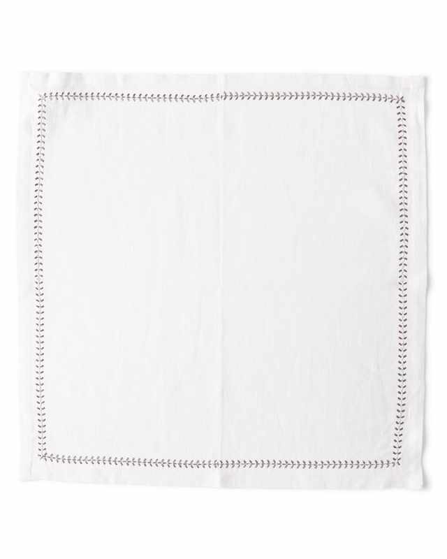 Gunmetal Herringbone Napkin