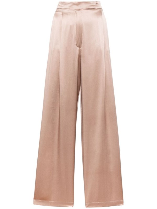 Fiesta wide-leg silk trousers