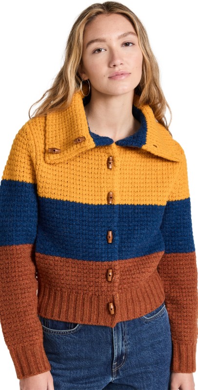 RE/DONE 70s Sweater Jacket Mustard Multi