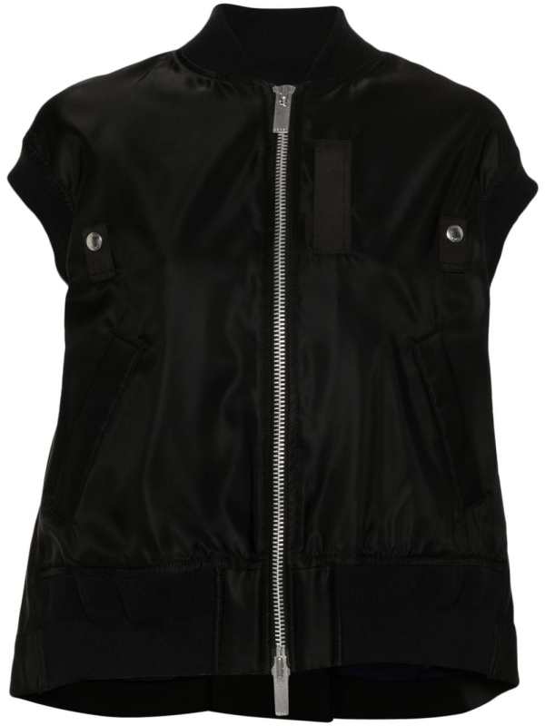 textured pleated gilet