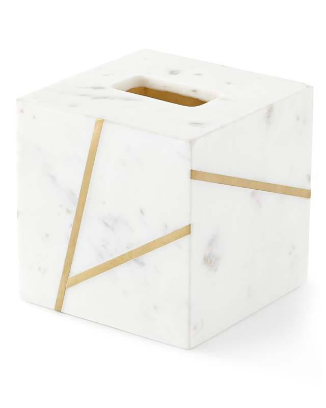 Marble Brass Tissue Holder