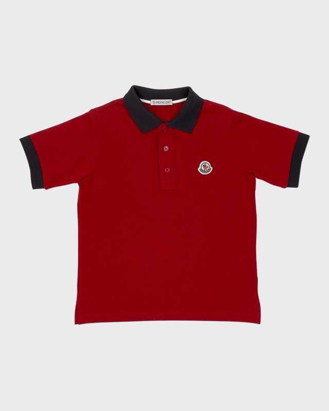Boy's Logo Patch Polo Shirt, Size 8-14