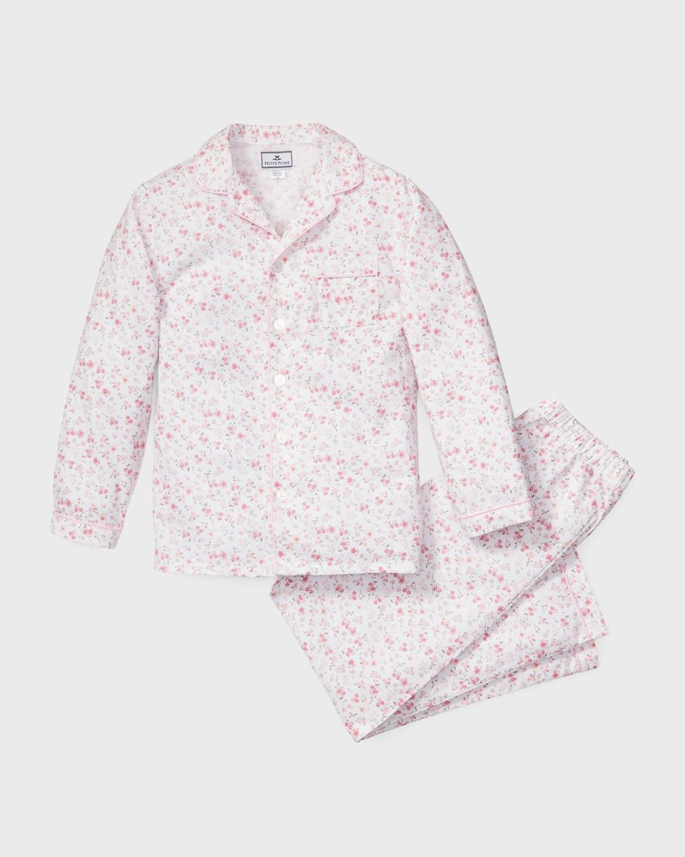 Girl's Dorset Floral-Print 2-Piece Pajama Set, Size 6M-14