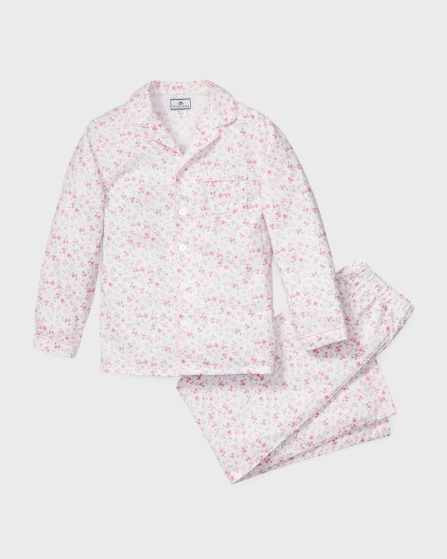 Girl's Dorset Floral-Print 2-Piece Pajama Set, Size 6M-14