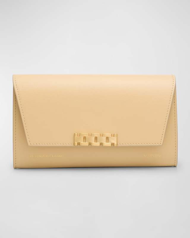 Flap Leather Wallet on Chain