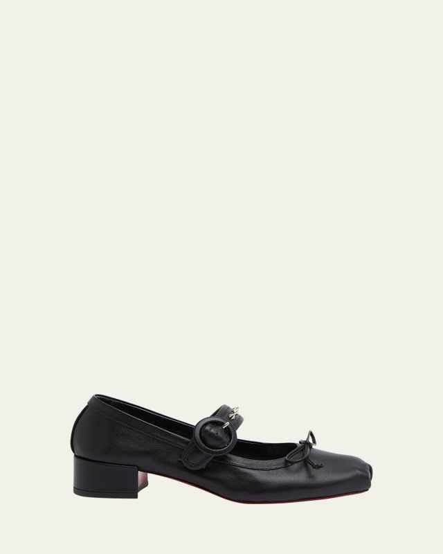 Mamastrapita Spikes Red Sole Ballerina Pumps