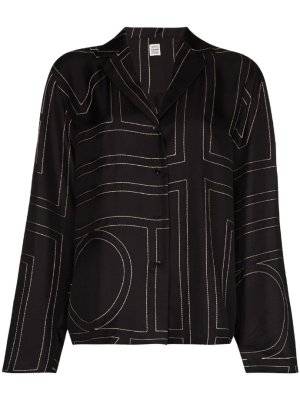 Toteme Sanville monogram silk shirt