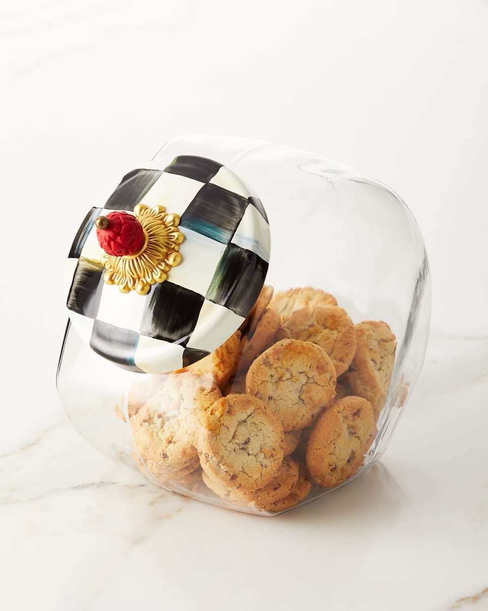 Courtly Check Cookie Jar