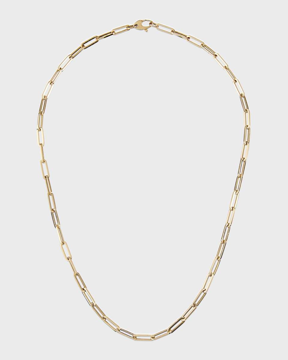 14k Small Link La Seta Necklace, 18"L