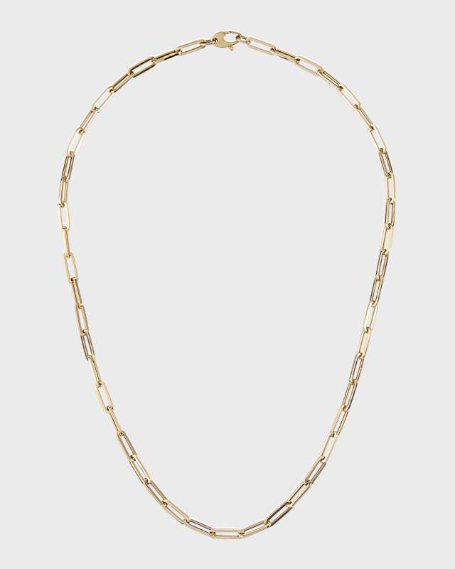 14k Small Link La Seta Necklace, 18"L