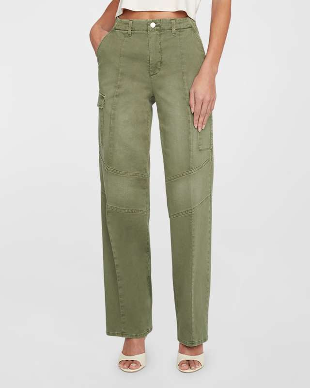Brooklyn High-Rise Utility Wide-Leg Jeans
