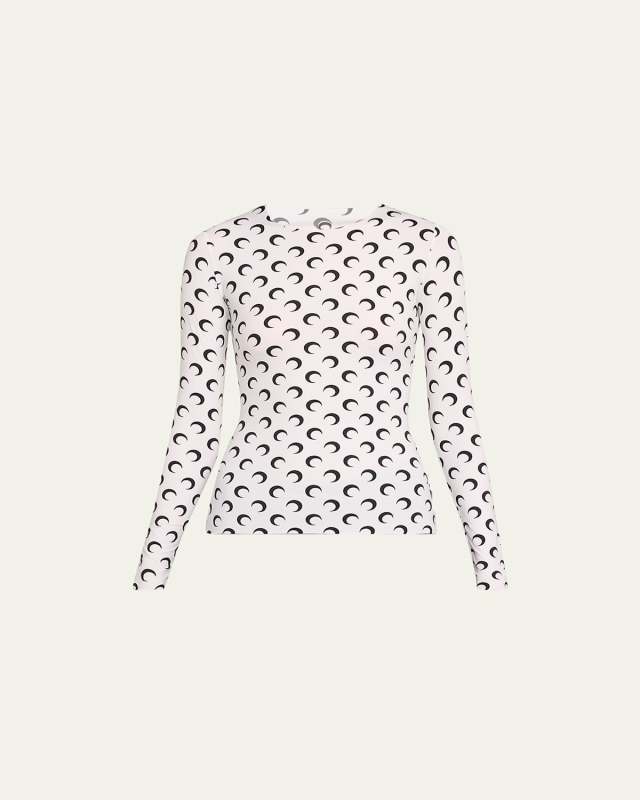 Moon-Print Jersey Top
