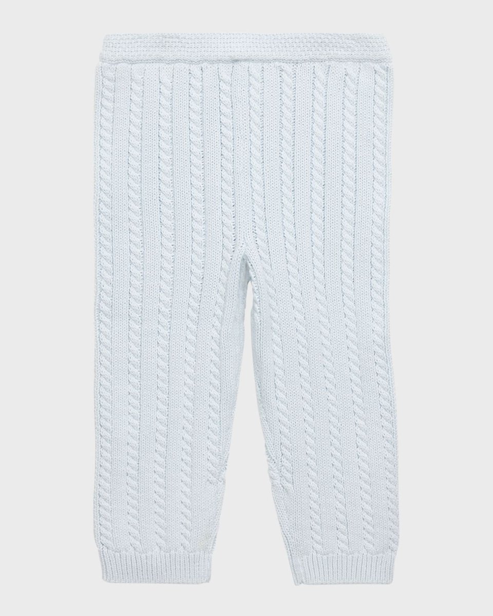 Boy's Organic Cotton Cable-Knit Sweater Pants, Size 3