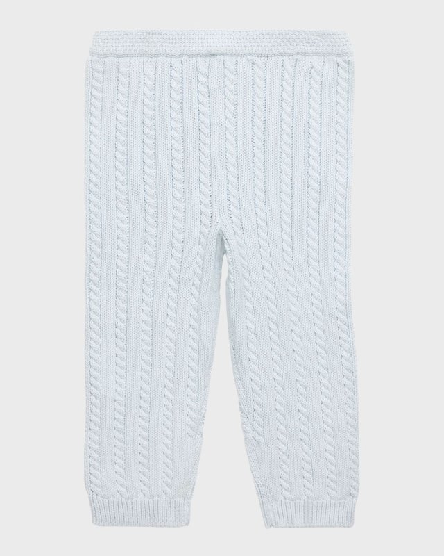 Boy's Organic Cotton Cable-Knit Sweater Pants, Size 3