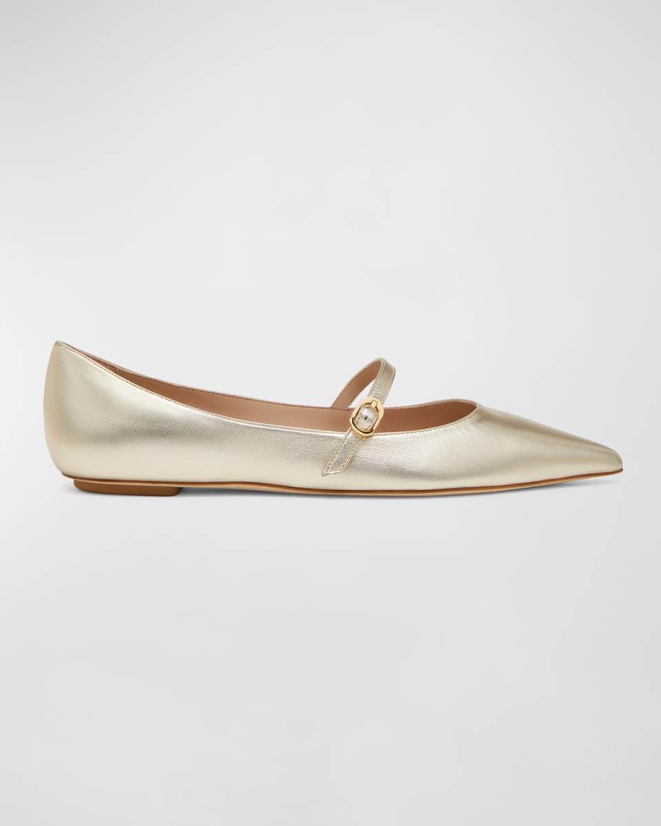 Emilia Metallic Mary Jane Ballerina Flats