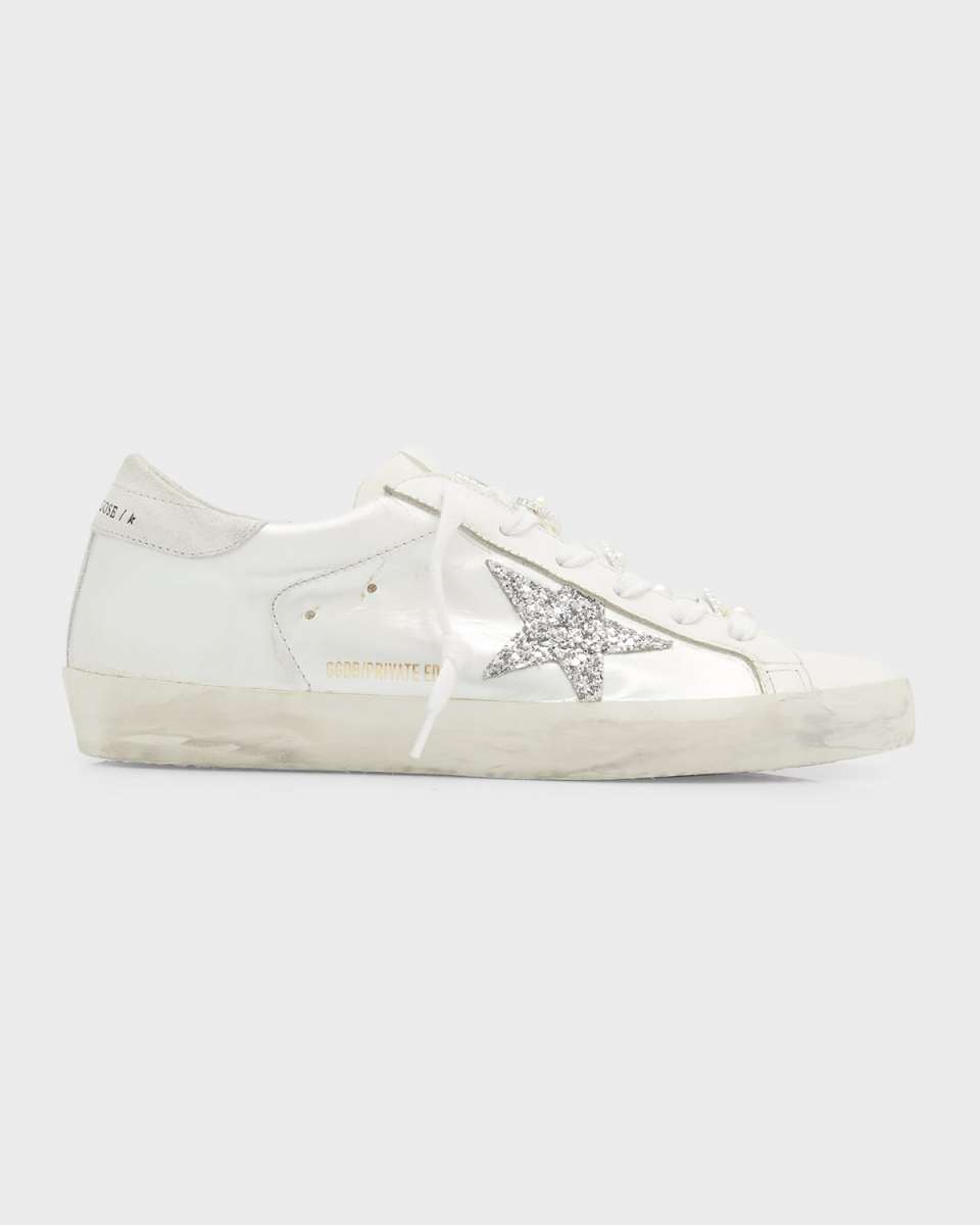 Superstar Pearly Glitter Low-Top Sneakers