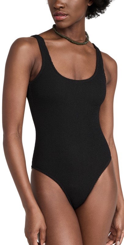 Good American Always Fits Modern Tank One Piece Black001