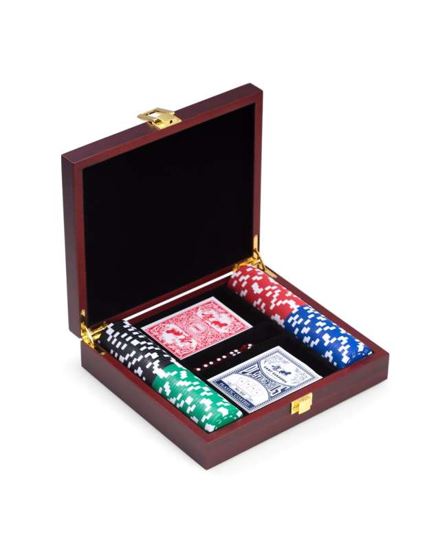 Men's Personalized Wooden Poker Set