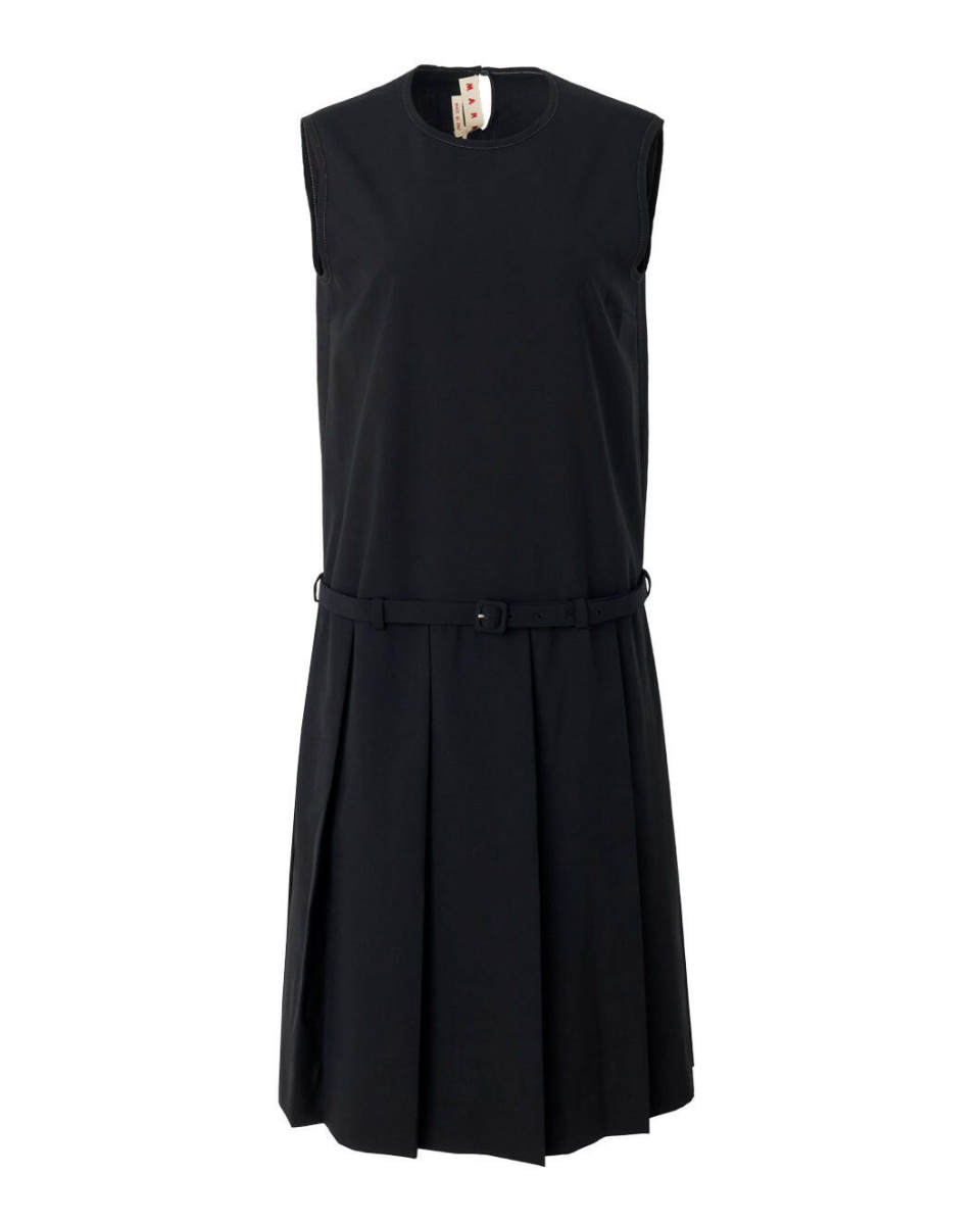 Mini Sleeveless Dress with Round Neckline