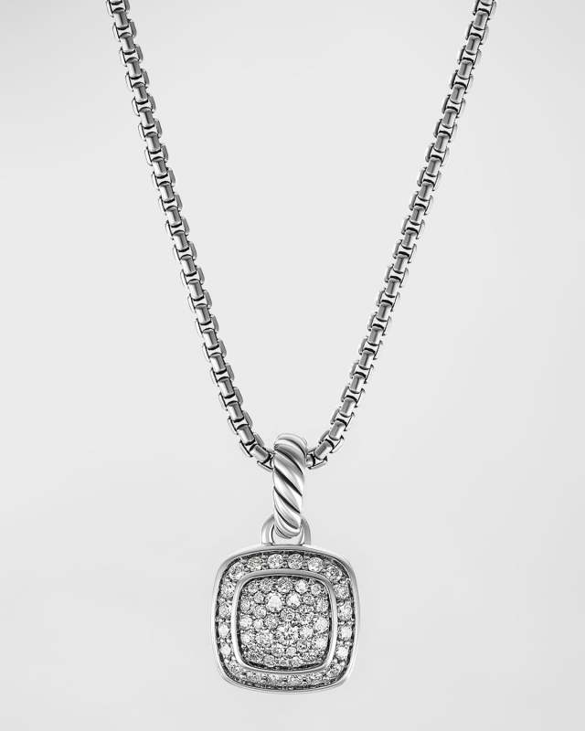 Petite Albion Pendant Necklace in Diamonds and Sterling Silver