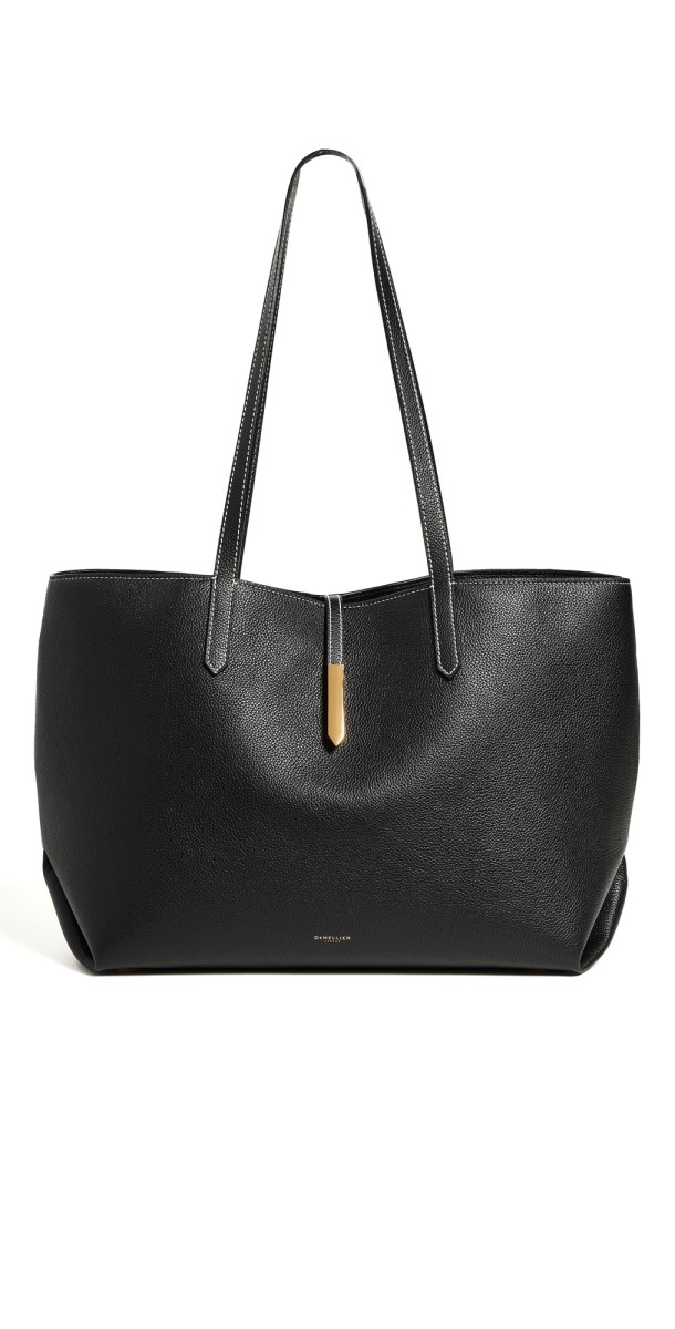 DeMellier Tokyo Tote Black/Ercu Stitching