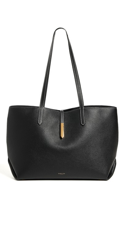 DeMellier Tokyo Tote Black/Ercu Stitching